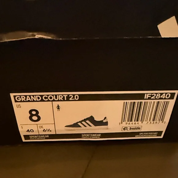 Adidas Women’s Grand Court 2.0 Leather Sneakers - Picture 10 of 11